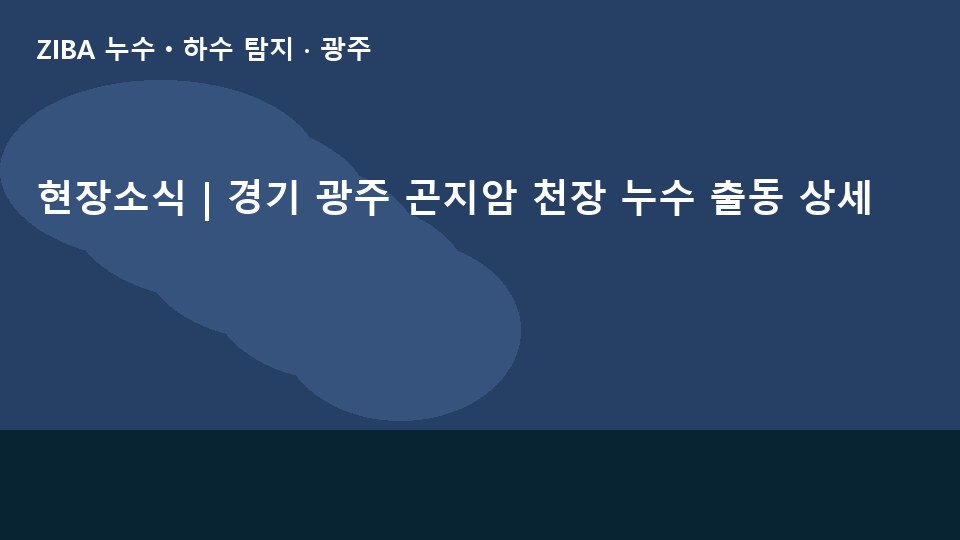 현장소식 | 경기 광주 곤지암 천장 누수 출동 상세